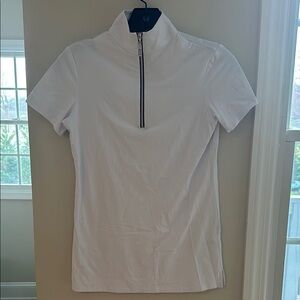 Tailored Sportsman White Quarter zip riding shirt